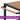 Wooden table with round tube push armrest on a white background