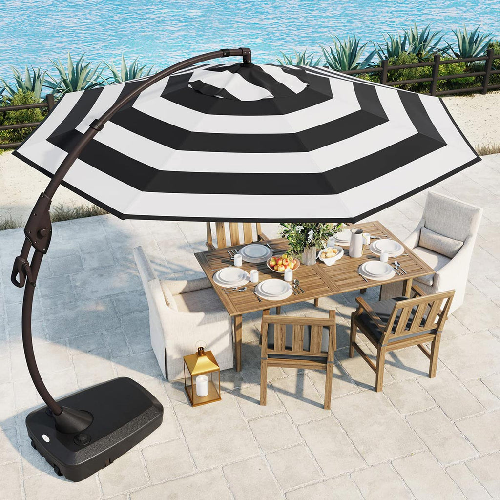 grand patio offset umbrella GRAND Patio 11FT Cantilever Patio Umbrella with Base