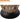 Decorative lantern with wicker top and black base on a white background
