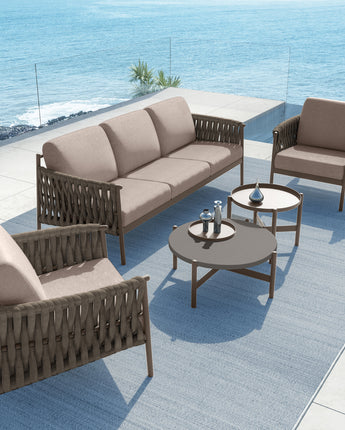 GRAND PATIO 5-Piece Thick Cotton Rope Outdoor Conversation Sofa Set.