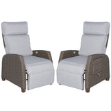 MOOR indoor and outdoor wicker extra-long recliner with cushion