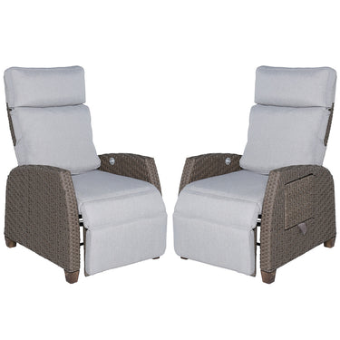MOOR indoor and outdoor wicker extra-long recliner with cushion
