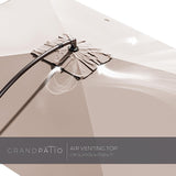 GRAND PATIO 10x13 FT Rectangular Cantilever Patio Umbrella with Base, with Umbrella Cover.