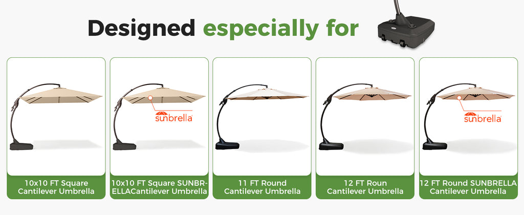 grand patio offset patio umbrella GRAND Patio Offset Patio Umbrella Base (Does not include Base cross, wheels and sleeves)