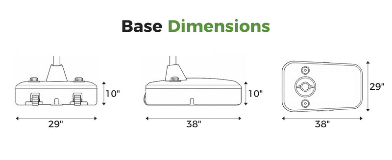 grand patio umbrella base GRAND Patio Offset Patio Umbrella Base (Does not include Base cross, wheels and sleeves)