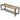 Wicker bench with brown frame on a white background