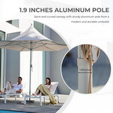 Grand Patio 11 ft sunshade umbrella with a beige canopy and sturdy aluminum pole, ideal for poolside or backyard use.