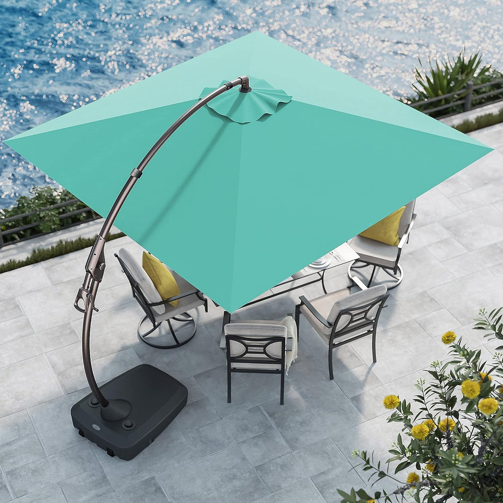 10 ft Sunbrella Cantilever Umbrella Deluxe Curvy Umbrella 10 ft Sunbrella Cantilever Umbrella Deluxe Curvy Umbrella