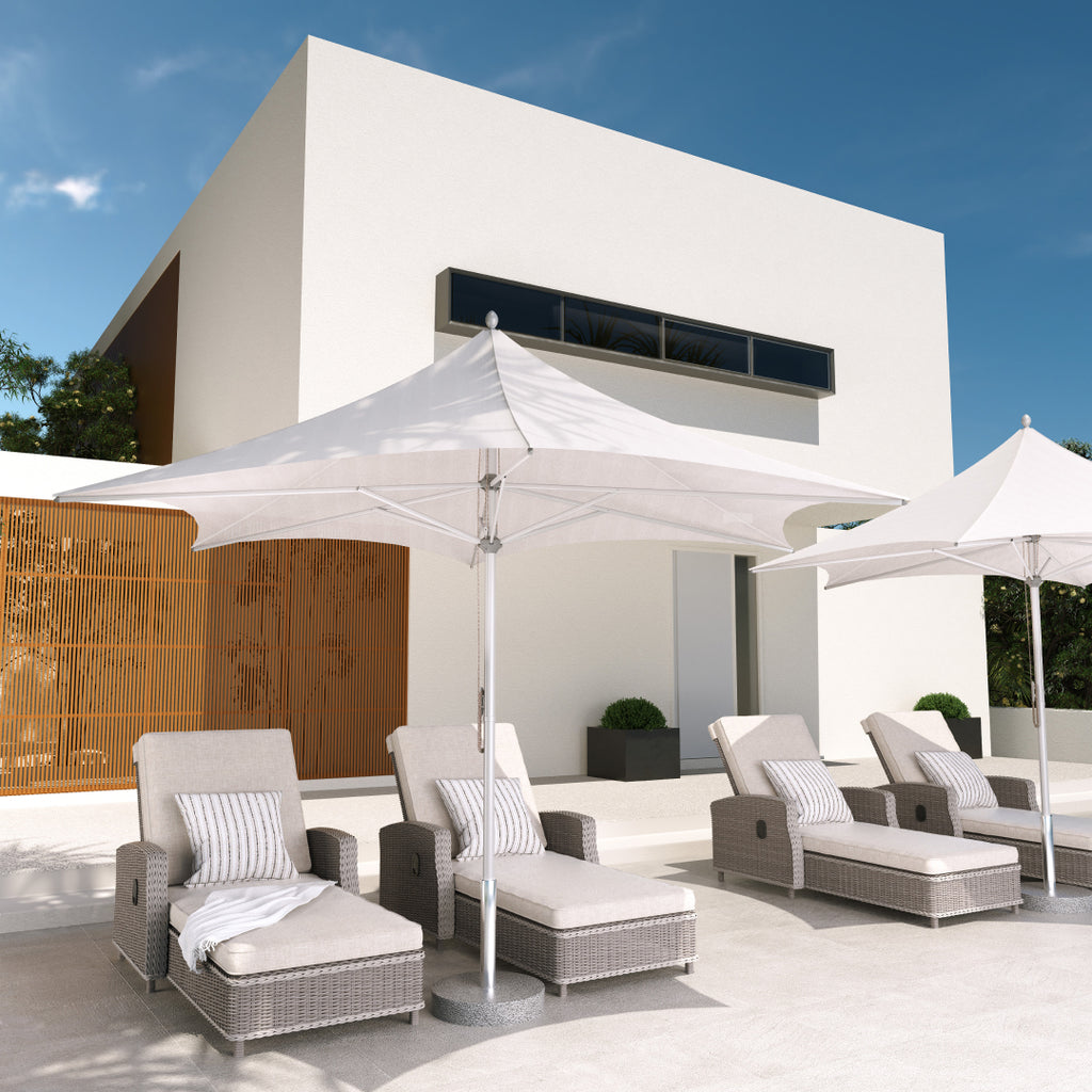 GRAND PATIO 11 ft Sunshade Umbrella with Pulley Lift for Poolside Backyard Beach