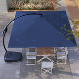 GRANDPATIO Large Rectangular Patio Umbrella with Base, with Umbrella Cover, Cantilever Umbrellas Easy Tilt.