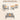 5-piece patio furniture set with dimensions and prices on a beige background