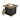 Grand Patio 29 inch propane fire pit table with a square top, black base, and flames visible in the center.