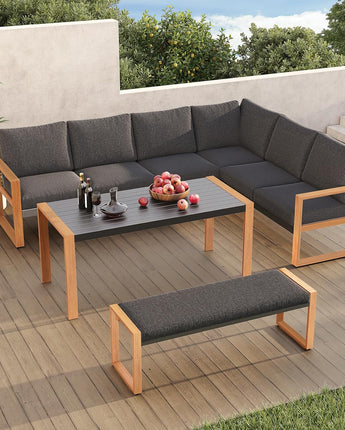GRAND PATIO 8-Person Outdoor Furniture Set, Modern Patio Conversation Corner Sofa