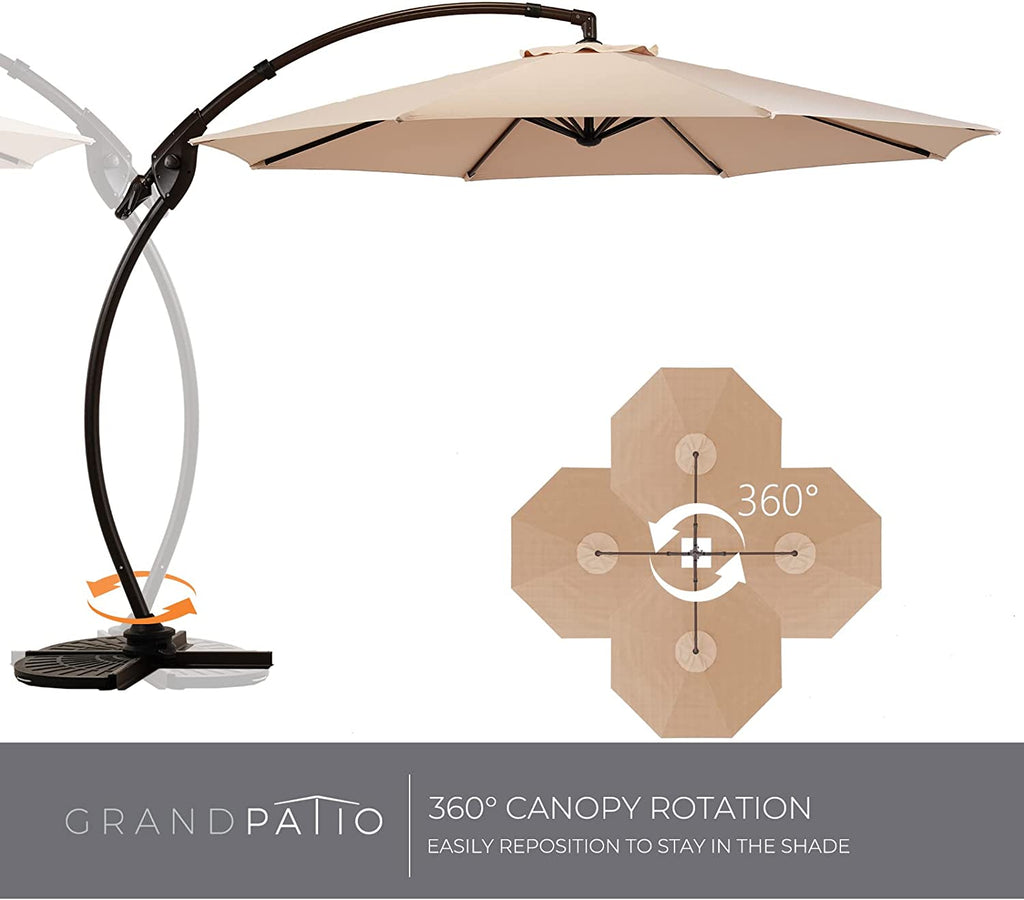 grand patio napoli umbrella instructions GRAND Patio 11FT Cantilever Patio Umbrella with Base