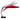 Red patio umbrella with a black base on a white background
