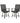 Two black outdoor bar stools on a white background
