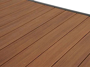 Wooden deck with horizontal planks