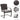 Wicker chair with cushions and close-up details on a white background