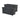 Outdoor wicker 170-gallon resin deck box set with a lid and handles, featuring a textured black finish.