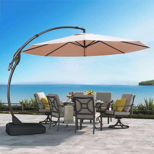 GRAND PATIO 12 FT Deluxe NAPOLI SUNBRELLA Cantilever Umbrella with Umbrella Cover