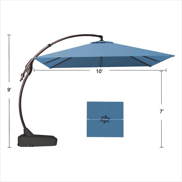 GRAND PATIO 10X10 FT Sunbrella Cantilever Umbrella with Base and Umbre – GRANDPATIO