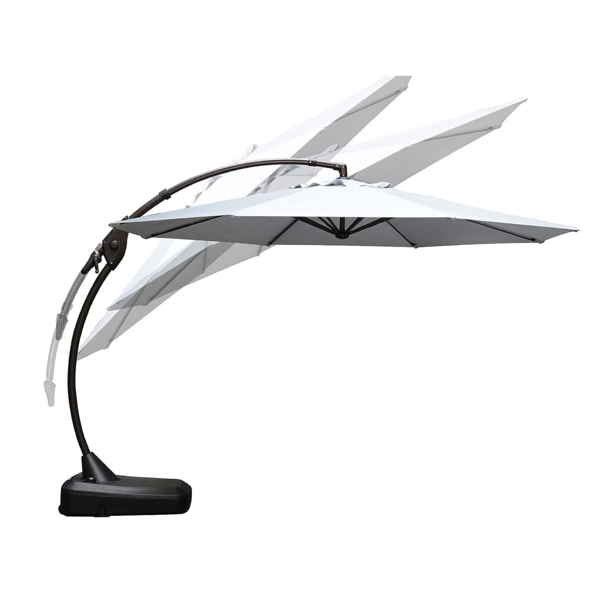 grand patio napoli deluxe 11 ft umbrella GRAND PATIO 12 FT Deluxe NAPOLI SUNBRELLA Cantilever Umbrella with Umb – GRANDPATIO