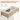 Outdoor fire pit table with wicker design and wooden top on a white background