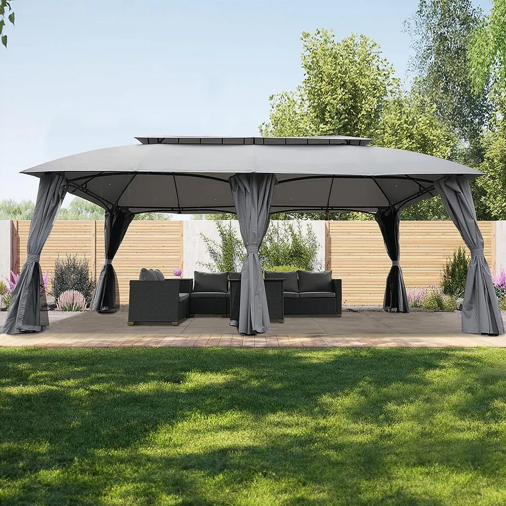 PATIO PETITE（パティオプティ） BUNGEEバンジー ブリーズ GRAND PATIO 13'x20' Gazebo for Patio Double Vent Canopy with