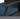 Chair with blue cushion and anti-rust coating text overlay