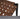 Brown leather-look resin wicker woven seat on a black steel frame for a two-seat bench. Suitable for indoor or outdoor use.