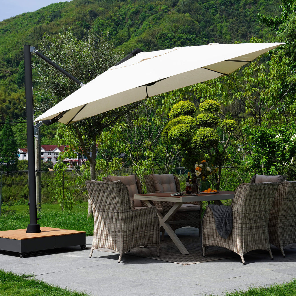 GRANDPATIO Pool Lounge Chairs and Cantilever Umbrella