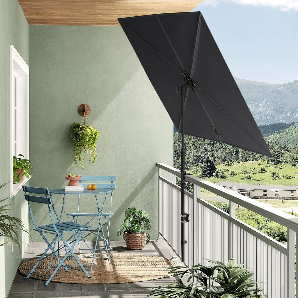 GRANDPATIO Outdoor JENA 6x4 ft Rectangular Flat Patio Market Umbrella
