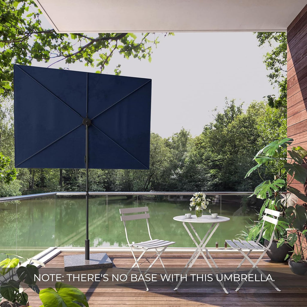 back yard patio umbrella GRAND PATIO Outdoor JENA 6x4 FT Rectangular Flat Patio Market Umbrella – GRANDPATIO