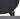 Close-up of a round black coated glass tabletop with 'Grand patio' branding.