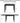 Dimensions of two black tables with measurements on a white background