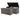 Outdoor wicker 170-gallon resin deck box with lid, handles, and a teddy bear inside, showcasing a gray woven design.