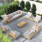 15 Pieces Sectional with Fire Pit