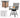 Grand patio Patio High Swivel Bar Set with Fire Pit Table.