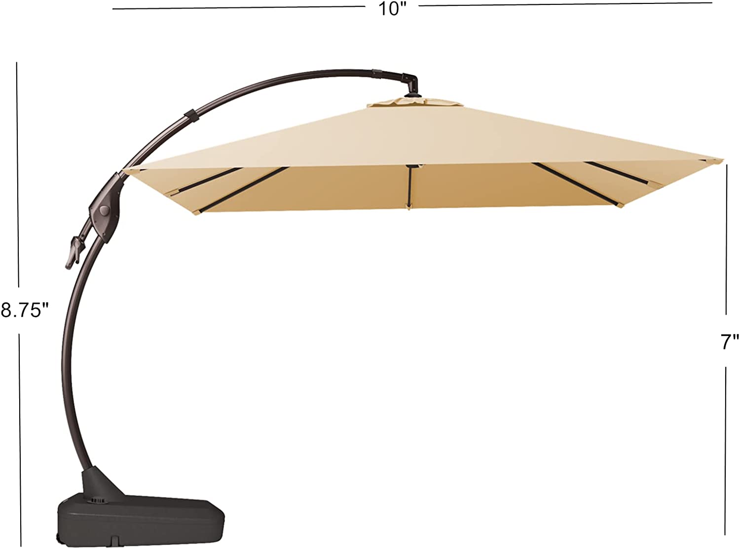 cantilever patio umbrella canadian tire GRAND PATIO 10x10 FT Square Patio Cantilever Umbrella, Deluxe Curvy Of – GRANDPATIO