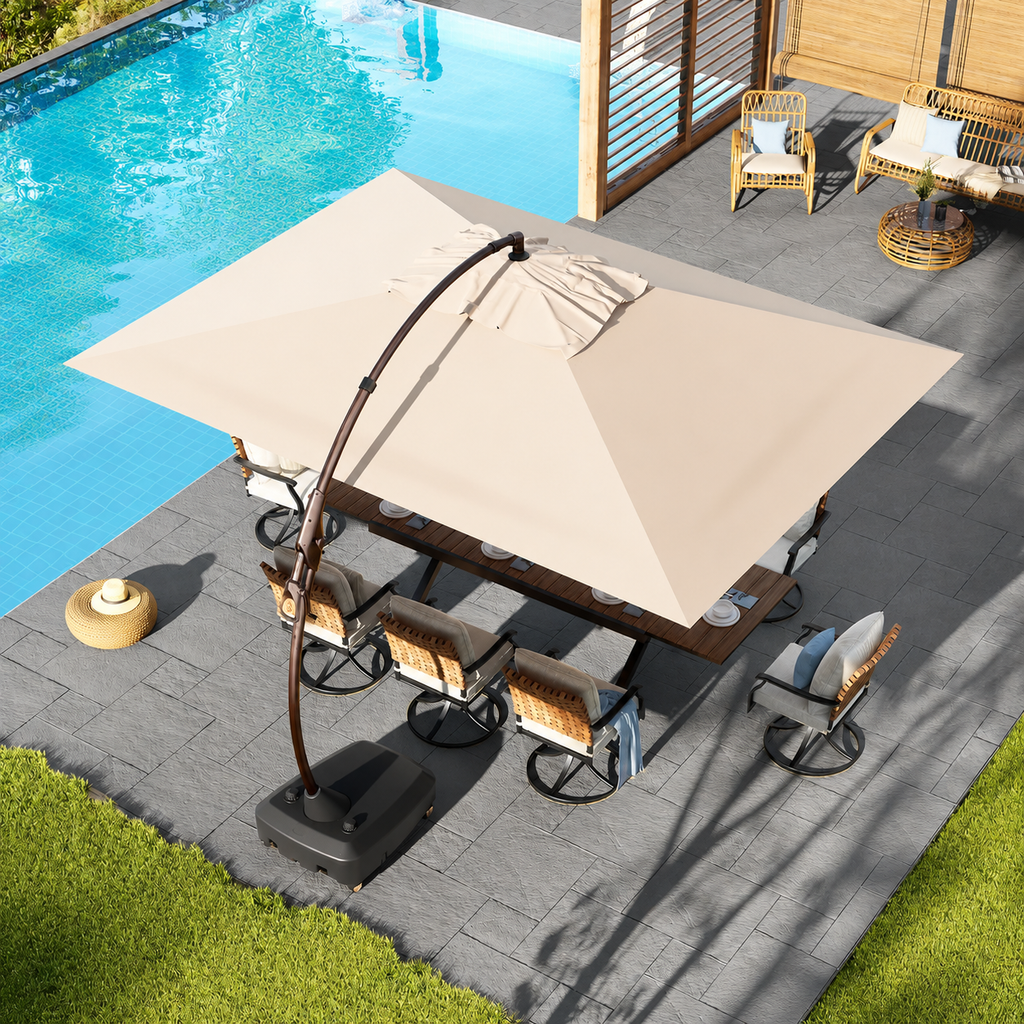 10x13 ft large PATIO umbrella with base 10x13 ft large PATIO umbrella with base