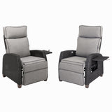 MOOR indoor and outdoor wicker extra-long recliner with cushion