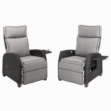 MOOR indoor and outdoor wicker extra-long recliner with cushion