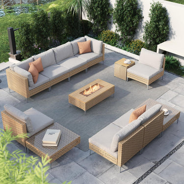 12 Pieces Sectional with Fire Pit