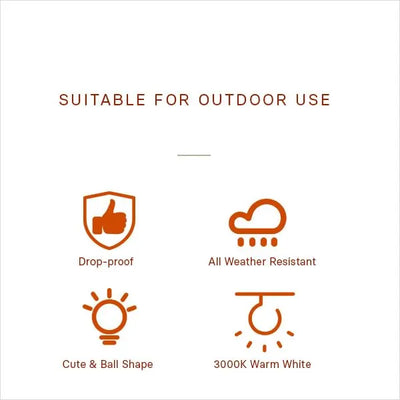 Product features for outdoor use on a white background