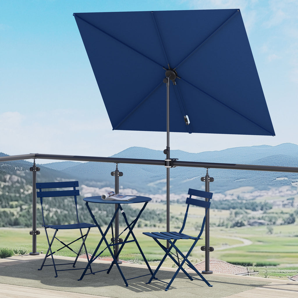 GRANDPATIO Outdoor JENA 6x4 ft Rectangular Flat Patio Market Umbrella GRANDPATIO Outdoor JENA 6x4 ft Rectangular Flat Patio Market Umbrella