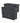 Outdoor wicker 170-gallon resin deck box set with lid and handles, featuring a dark woven texture and three sizes.