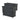 Outdoor wicker 170-gallon resin deck box set with lid and handles, featuring a dark woven texture and three sizes.