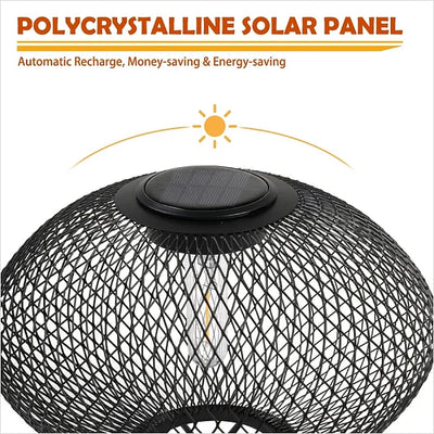 Polycrystalline solar panel on a white background with text about recharge, saving money, and energy.