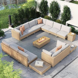 16 Pieces Sectional with Fire Pit