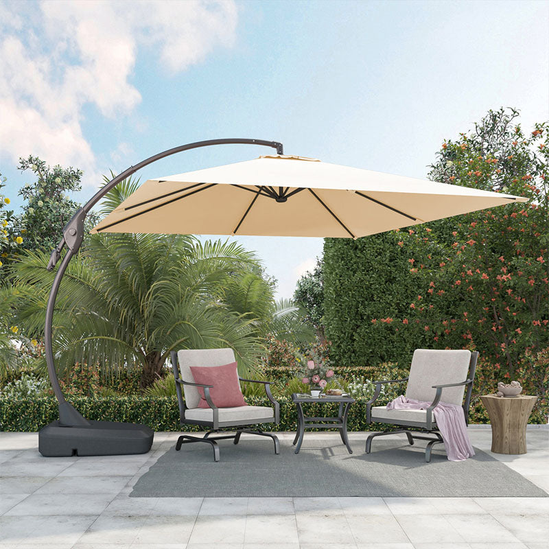 Sunbrella Cantilever Napoli Hanging Umbrella with Big Base